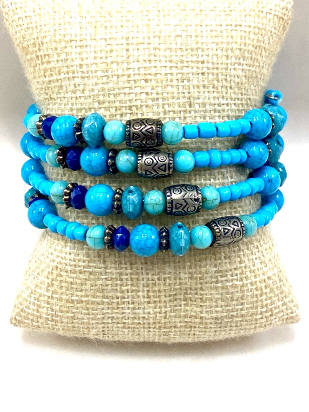 Turquoise Beaded Wrap Bracelet